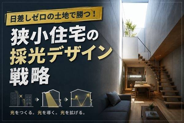 日差しゼロの土地で勝つ!狭小住宅の採光デザイン戦略